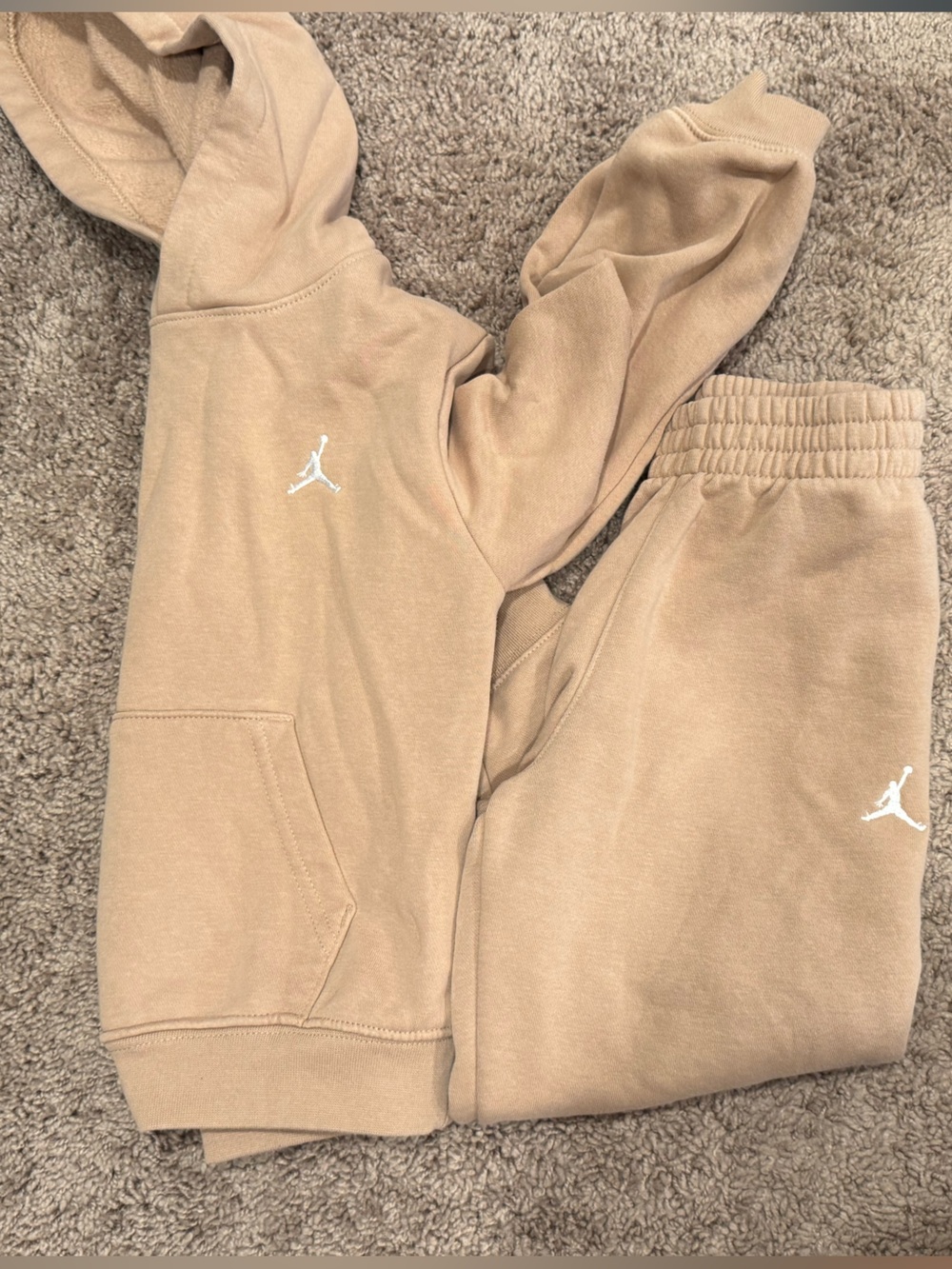 Nike Jordan Boy Tan Hoodie & Joggers Set